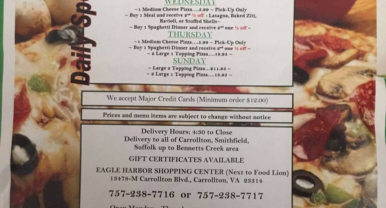 Mama Mia Pizzeria Carrollton Hampton Roads Zomato Mama Mia Pizzeria Carrollton Hampton Roads Zomato
